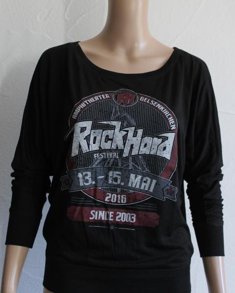 Metal Attack Merch Shop - Rock Hard Festival 2019 - Girlie Shirt Skull Spitze Langarm